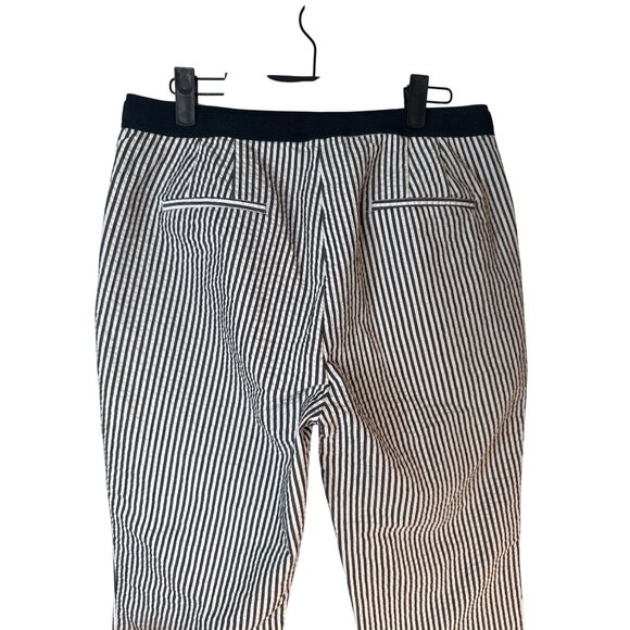 2/$30 ZARA Seersucker Slacks XL Black & White Cotton/Polyester Blend - Picture 13 of 16